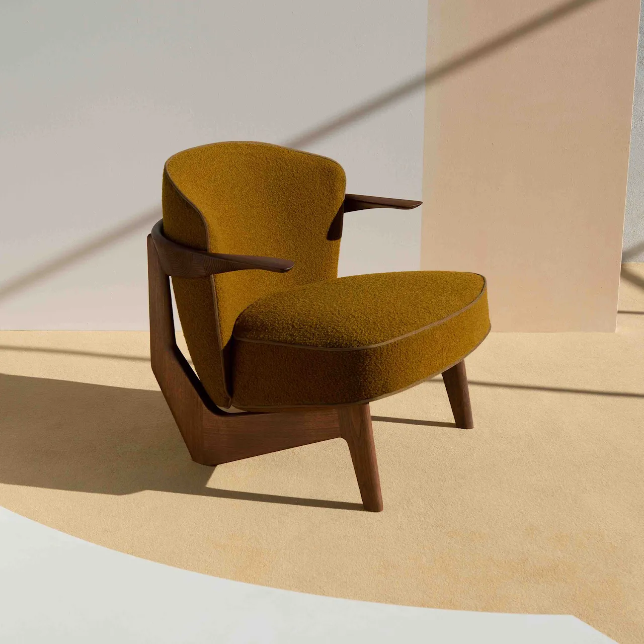 Sova lounge armchair oiled walnut