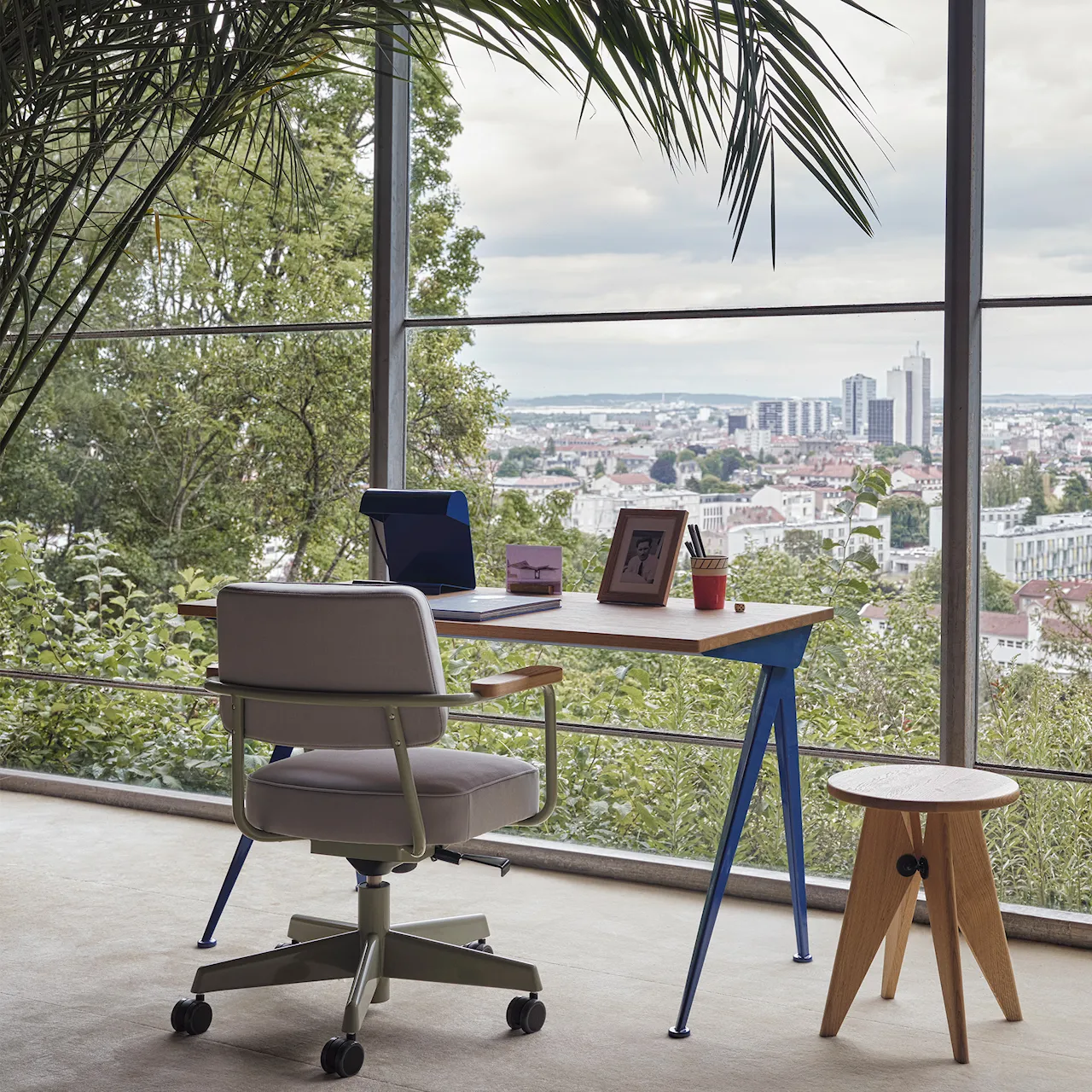 Lampe de Bureau / Prouvé Bleu Marcoule