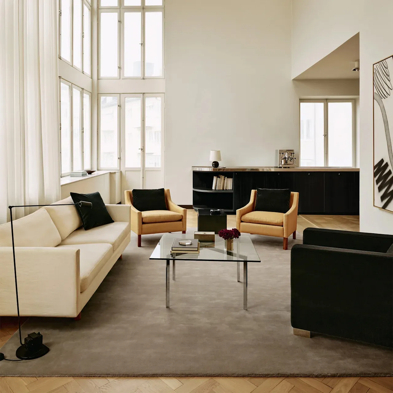 Grand Warm Gray Wool Rug